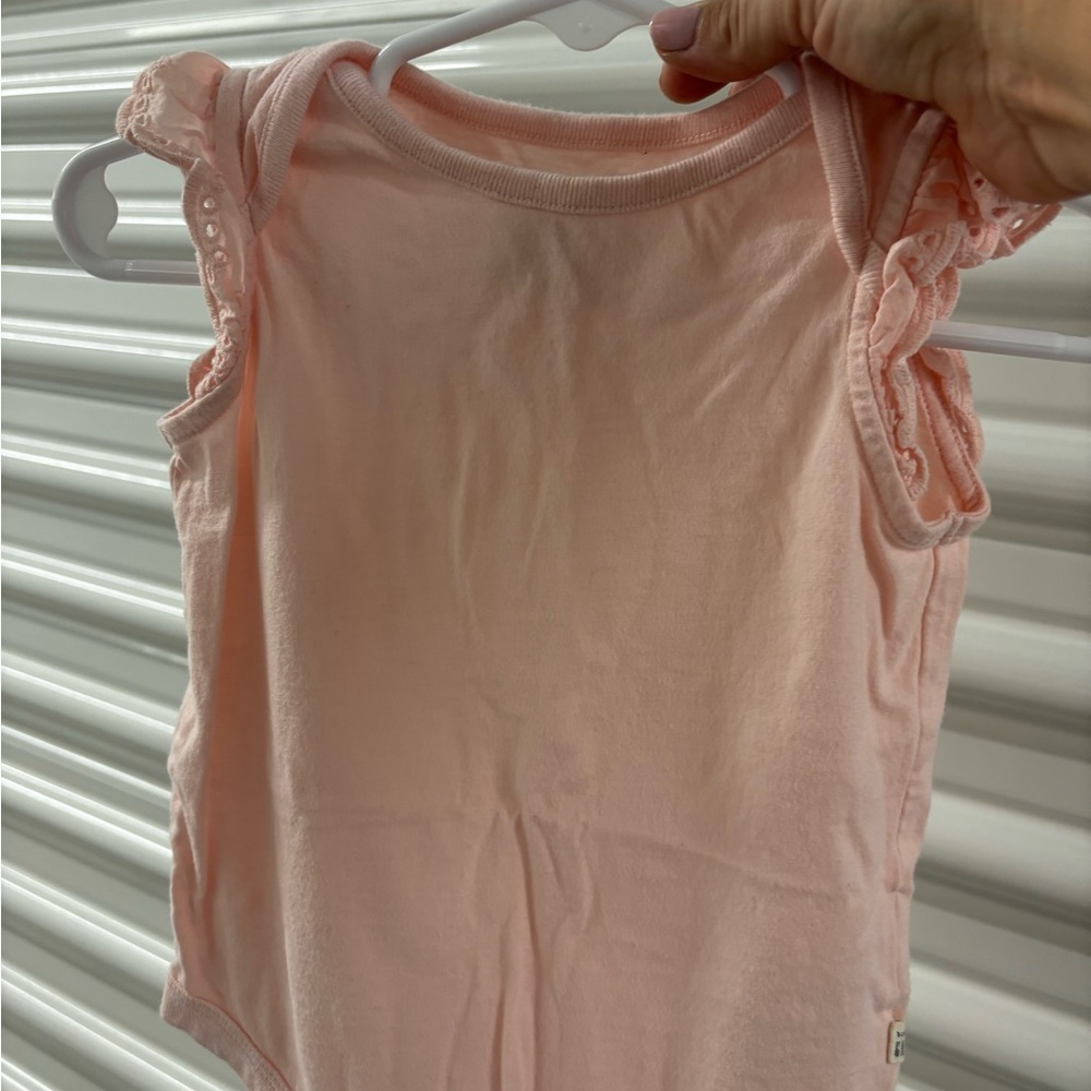 Pink Ruffled Baby Onesie